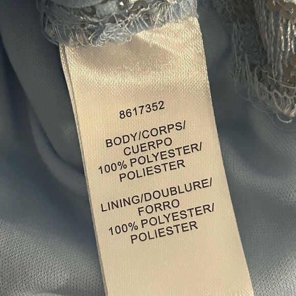 JS Collections Julia Cap Sleeve Sequin Column Gown- Size L - Picture 10 of 12